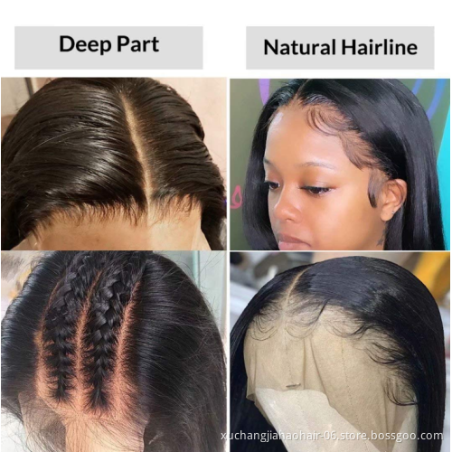 Woman's romance 4*4 closure lace wig wholesale price good quality 100% Human brazilian hair with closure remy hair 40 inch wig